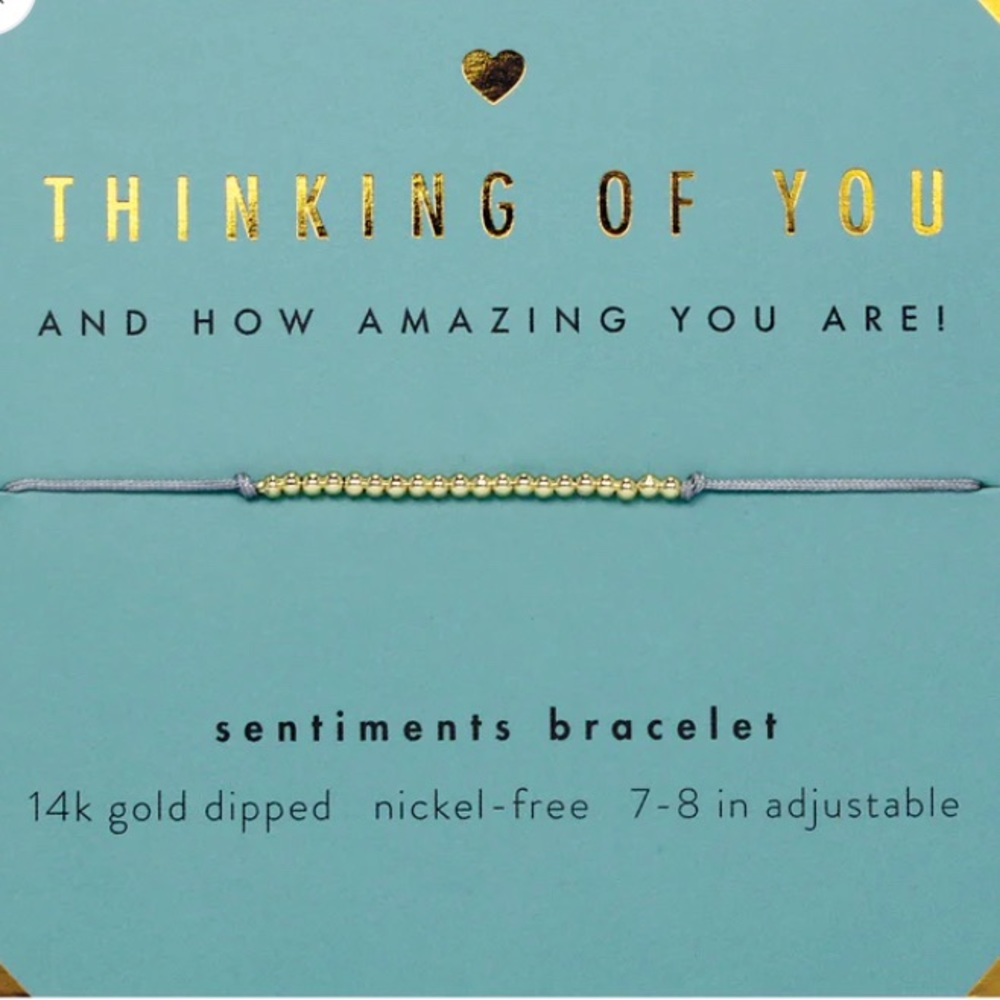 NEW- Sentiments Bracelet- Thinking of You. PERFECT GIFT! BUNDLE TO SAVE!!